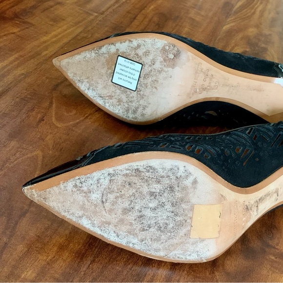 Nicholas Kirkwood Floral Lace laser cut-out black pointed pumps sz 39 - Picture 5 of 7